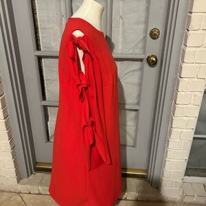 Tahari Bold Red Long Sleeve Dress